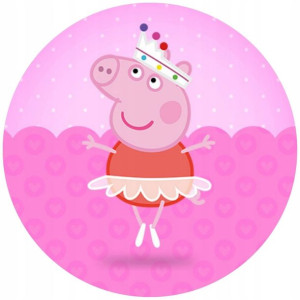 Opłatek Na Tort 20cm Świnka Peppa Twój Napis Pig