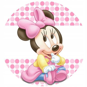 Opłatek Na Tort 20cm Myszka Minnie Twój Napis Imię