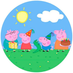 Opłatek Na Tort 20cm Świnka Peppa Twój Napis Pig