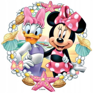 Opłatek Na Tort 20cm Myszka Minnie Twój Napis Imię