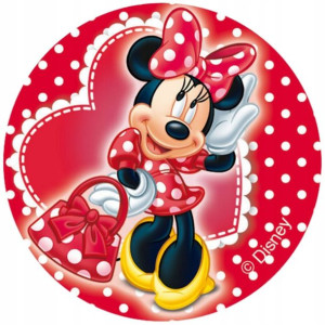 Opłatek Na Tort 20cm Myszka Minnie Twój Napis Imię