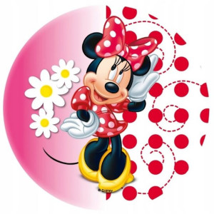 Opłatek Na Tort 20cm Myszka Minnie Twój Napis Imię