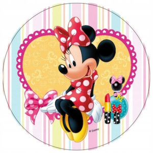 Opłatek Na Tort 20cm Myszka Minnie Twój Napis Imię