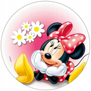 Opłatek Na Tort 20cm Myszka Minnie Twój Napis Imię