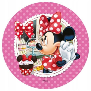 Opłatek Na Tort 20cm Myszka Minnie Twój Napis Imię