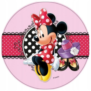 Opłatek Na Tort 20cm Myszka Minnie Twój Napis Imię