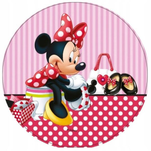 Opłatek Na Tort 20cm Myszka Minnie Twój Napis Imię