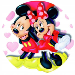 Opłatek Na Tort 20cm Myszka Minnie Twój Napis Imię