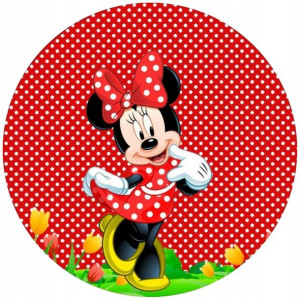 Opłatek Na Tort 20cm Myszka Minnie Twój Napis Imię