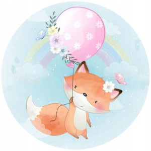 Opłatek Na Tort 20cm Baby Shower Lis Twój Napis