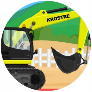 Opłatek Na Tort 20cm Koparki Twój Napis Koparka