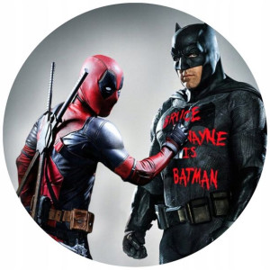 Opłatek Na Tort 20cm Deadpool Twój Napis Gratis