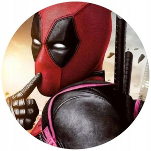 Opłatek Na Tort 20cm Deadpool Twój Napis Gratis