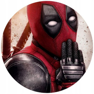 Opłatek Na Tort 20cm Deadpool Twój Napis Gratis