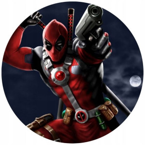 Opłatek Na Tort 20cm Deadpool Twój Napis Gratis