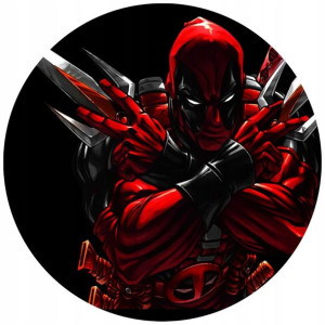 Opłatek Na Tort 20cm Deadpool Twój Napis Gratis