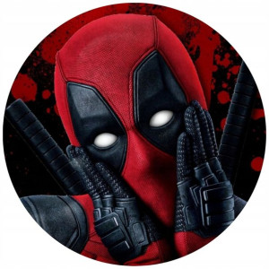 Opłatek Na Tort 20cm Deadpool Twój Napis Gratis