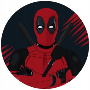 Opłatek Na Tort 20cm Deadpool Twój Napis Gratis