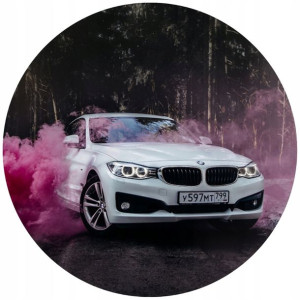 Opłatek Na Tort 20cm Bmw Efekt Dymu Twój Napis