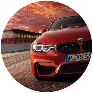 Opłatek Na Tort 20cm Bmw Efekt Dymu Twój Napis