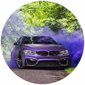 Opłatek Na Tort 20cm Bmw Efekt Dymu Twój Napis