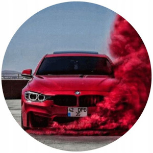 Opłatek Na Tort 20cm Bmw Efekt Dymu Twój Napis