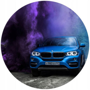 Opłatek Na Tort 20cm Bmw Efekt Dymu Twój Napis