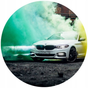 Opłatek Na Tort 20cm Bmw Efekt Dymu Twój Napis