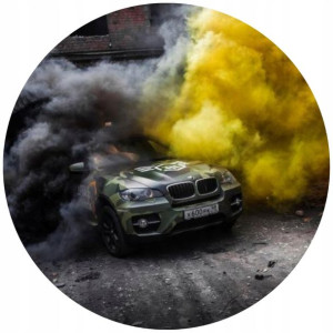 Opłatek Na Tort 20cm Bmw Efekt Dymu Twój Napis