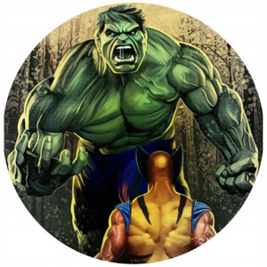 Opłatek Na Tort 20cm Hulk Twój Napis Gratis Super