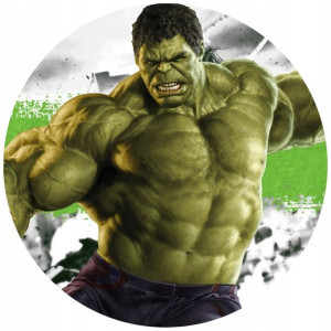 Opłatek Na Tort 20cm Hulk Twój Napis Gratis Super