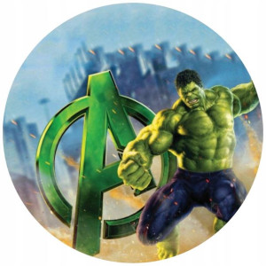 Opłatek Na Tort 20cm Hulk Twój Napis Gratis Super