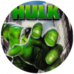 Opłatek Na Tort 20cm Hulk Twój Napis Gratis Super