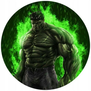 Opłatek Na Tort 20cm Hulk Twój Napis Gratis Super