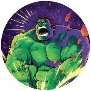 Opłatek Na Tort 20cm Hulk Twój Napis Gratis Super