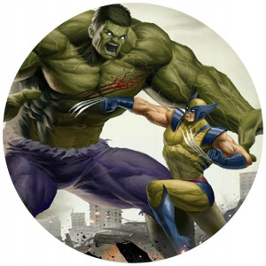Opłatek Na Tort 20cm Hulk Twój Napis Gratis Super