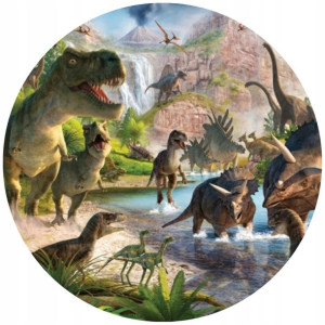 Opłatek Na Tort 20cm Dobry Dinozaur Twój Napis