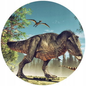Opłatek Na Tort 20cm Dobry Dinozaur Twój Napis