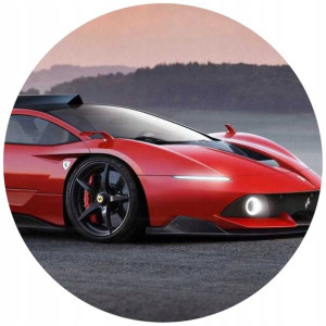 Opłatek Na Tort 20cm Ferrari Twój Napis Samochód