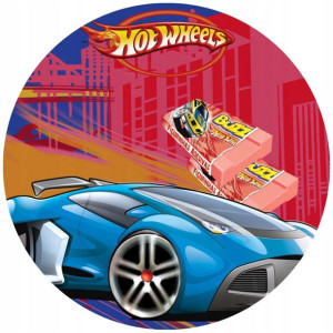 Opłatek Na Tort 20cm Hot Wheels Twój Napis Gratis