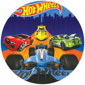 Opłatek Na Tort 20cm Hot Wheels Twój Napis Gratis