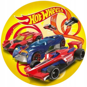 Opłatek Na Tort 20cm Hot Wheels Twój Napis Gratis