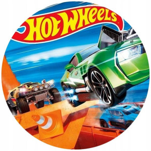 Opłatek Na Tort 20cm Hot Wheels Twój Napis Gratis