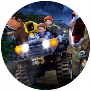 Opłatek Na Tort 20cm Lego Jurassic Dino Twój Napis