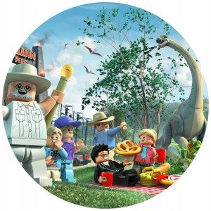 Opłatek Na Tort 20cm Lego Jurassic Dino Twój Napis