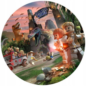 Opłatek Na Tort 20cm Lego Jurassic Dino Twój Napis