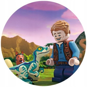 Opłatek Na Tort 20cm Lego Jurassic Dino Twój Napis