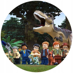 Opłatek Na Tort 20cm Lego Jurassic Dino Twój Napis