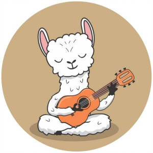 Opłatek Na Tort 20cm Alpaka Lama Gitara Twój Napis