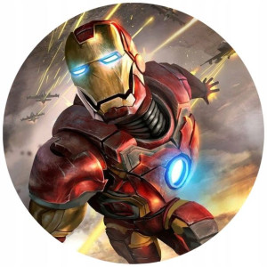 Opłatek Na Tort 20cm Iron Man Twój Napis Imię Hero